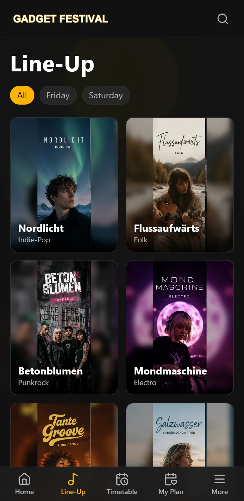 Festivadget line-up